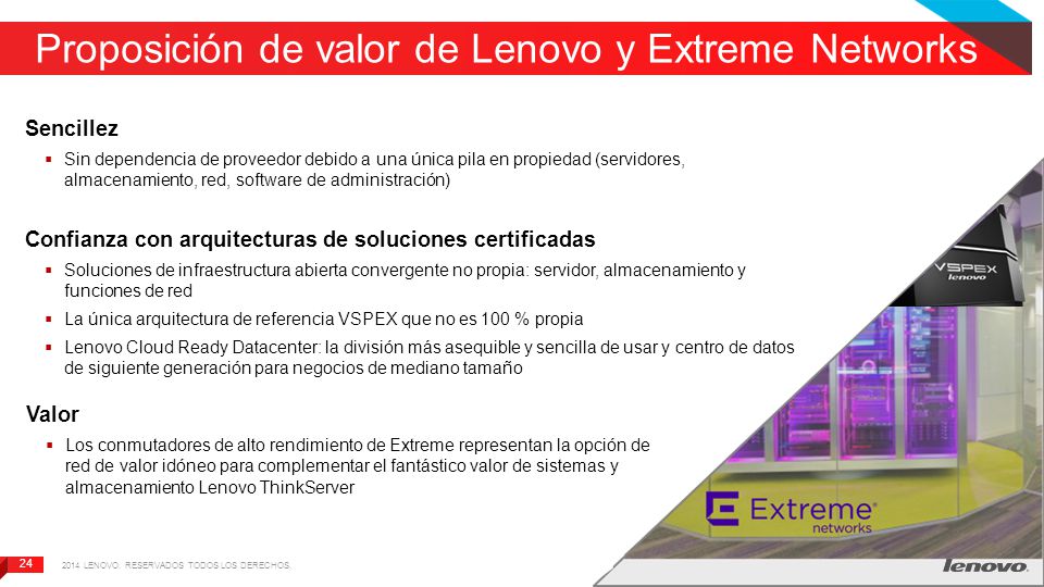Proposición de valor de Lenovo y Extreme Networks
