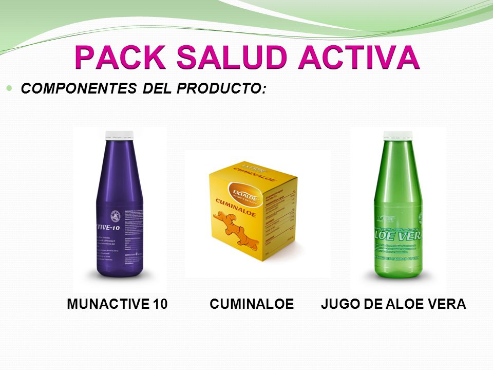 PACK SALUD ACTIVA COMPONENTES DEL PRODUCTO: MUNACTIVE 10 CUMINALOE