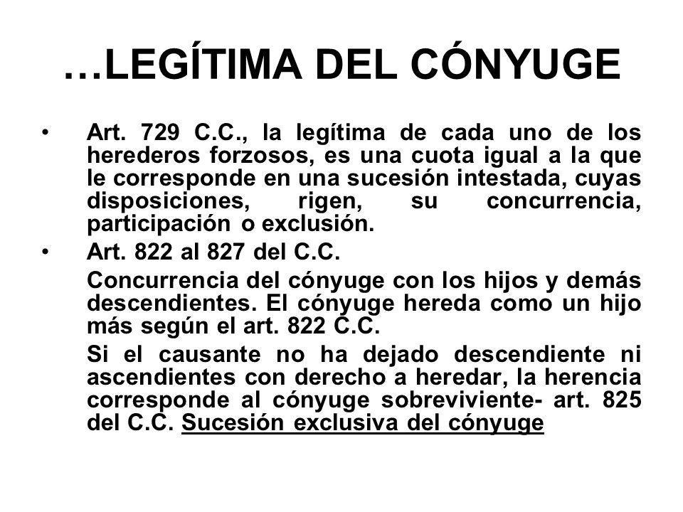 …LEGÍTIMA DEL CÓNYUGE