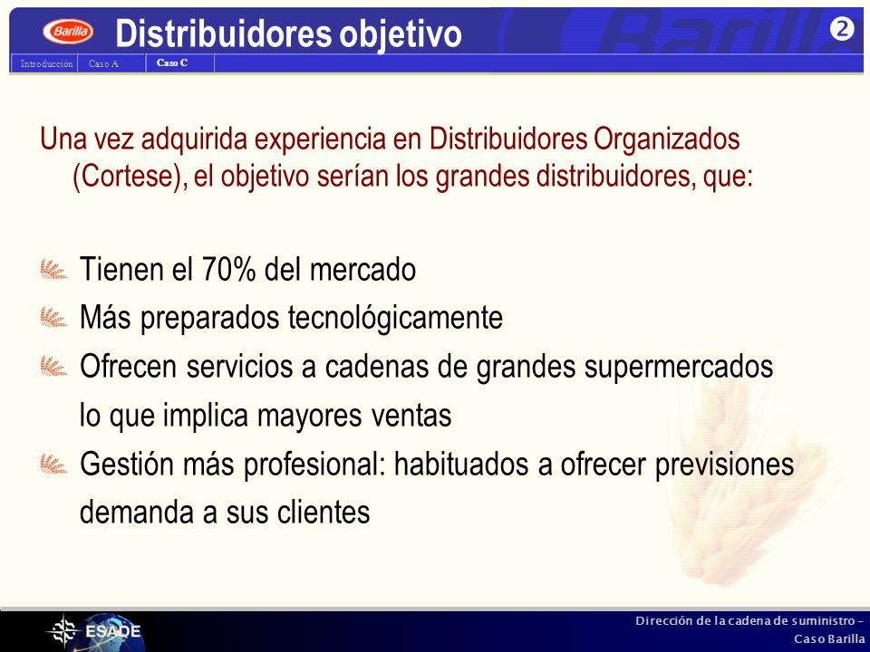 Distribuidores objetivo