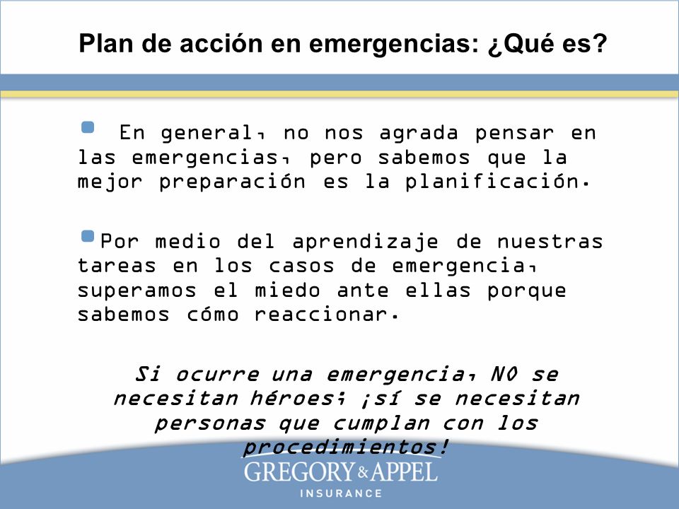 Plan de acción en emergencias: ¿Qué es