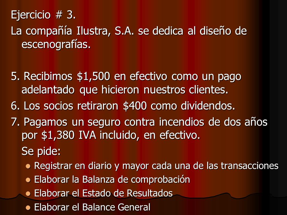 La compañía Ilustra, S.A. se dedica al diseño de escenografías.