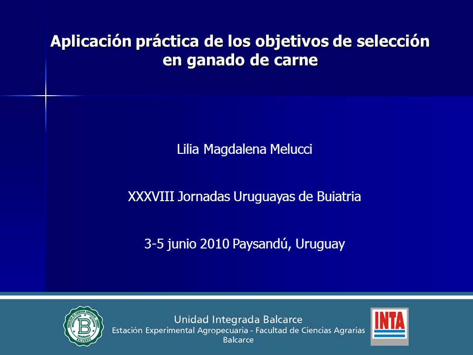 Aplicación práctica de los objetivos de selección en ganado de carne
