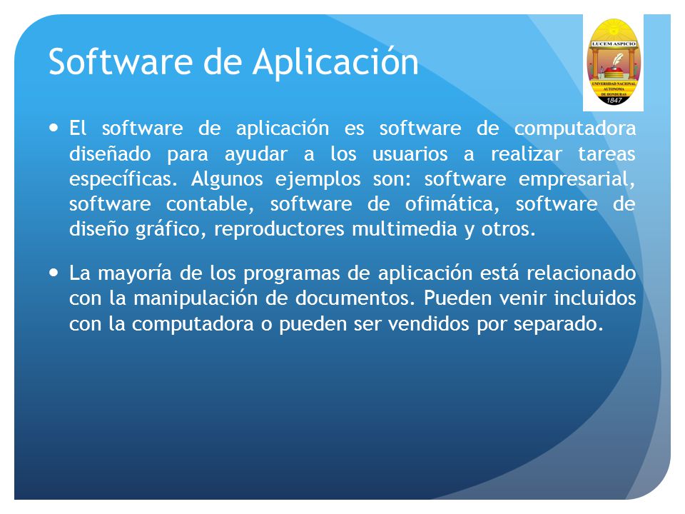 Software de Aplicación