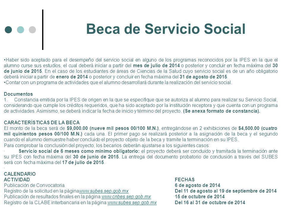 Beca de Servicio Social