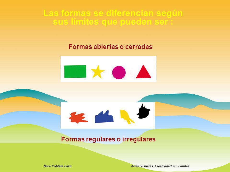 Las formas se diferencian según sus límites que pueden ser :