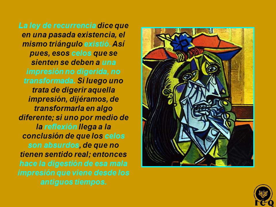 La ley de recurrencia dice que en una pasada existencia, el mismo triángulo existió.