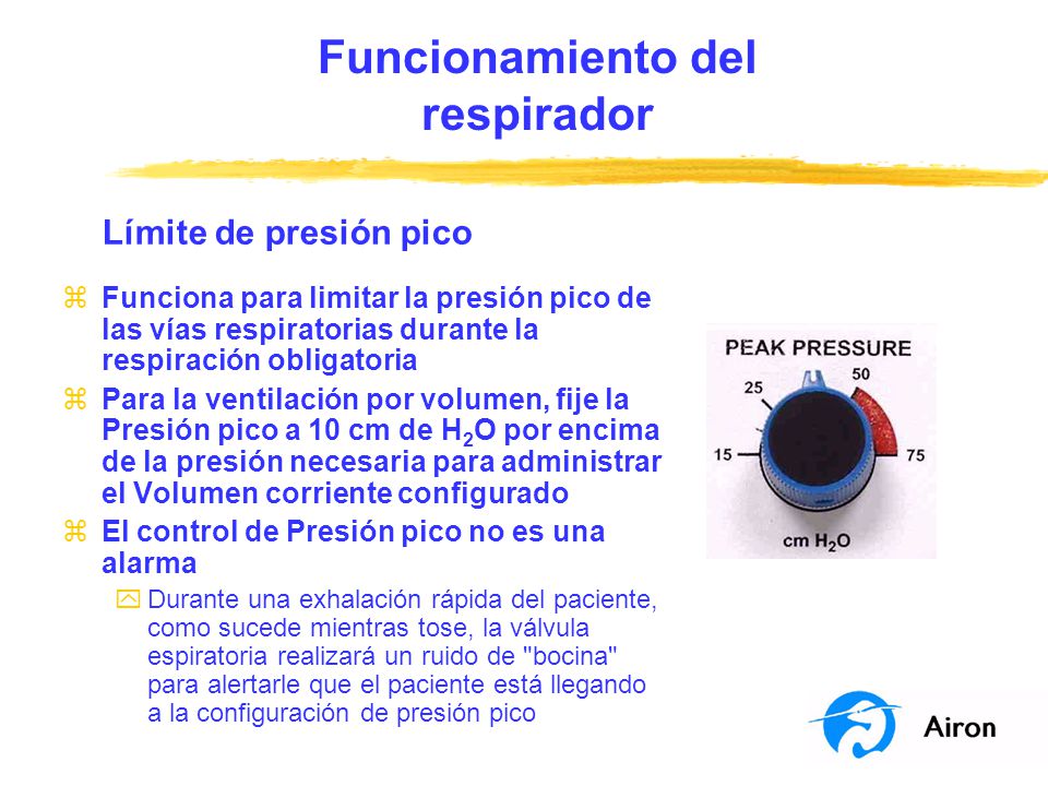 Funcionamiento del respirador