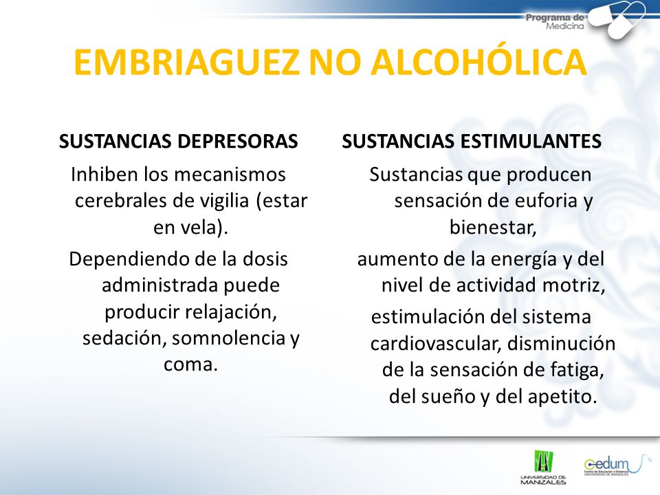 EMBRIAGUEZ NO ALCOHÓLICA