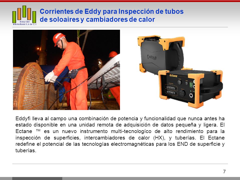 Corrientes de Eddy para Inspección de tubos