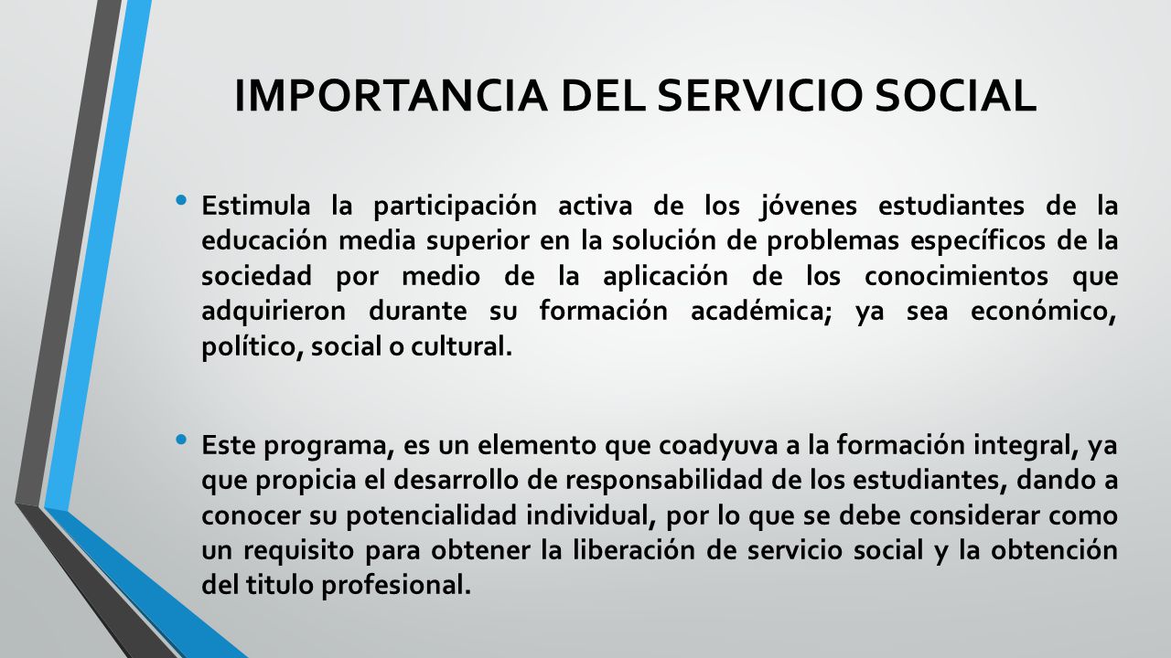 IMPORTANCIA DEL SERVICIO SOCIAL