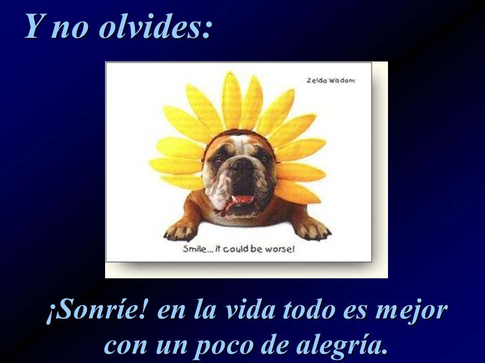 ¡Sonríe! en la vida todo es mejor con un poco de alegría.