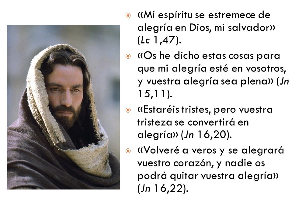 «Mi espíritu se estremece de alegría en Dios, mi salvador» (Lc 1,47).