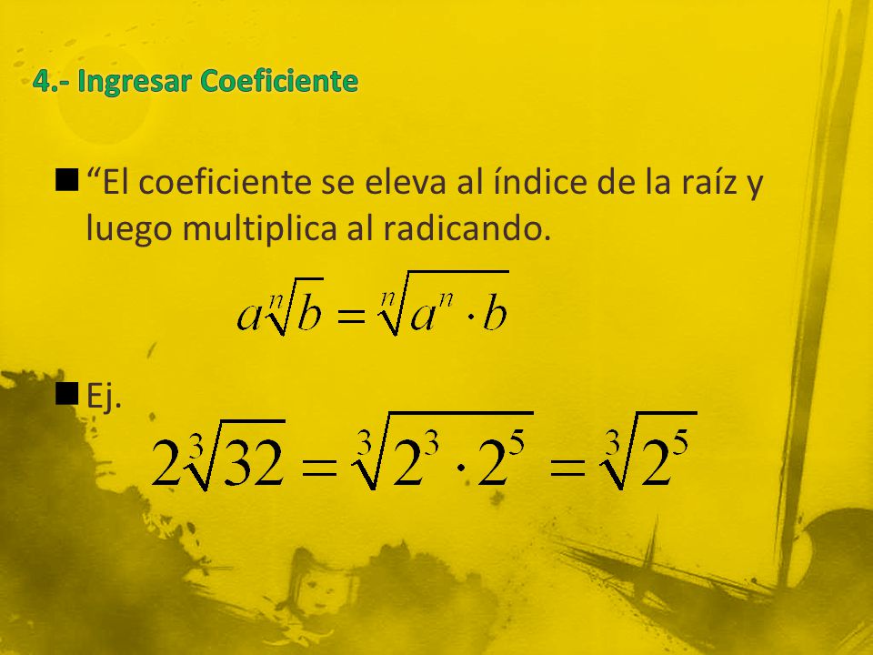 4.- Ingresar Coeficiente