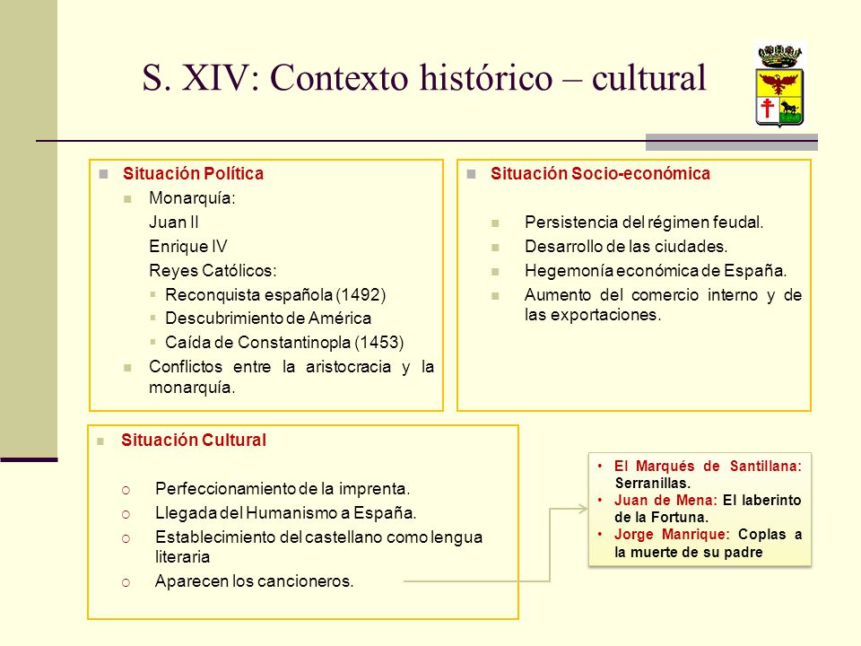 S. XIV: Contexto histórico – cultural
