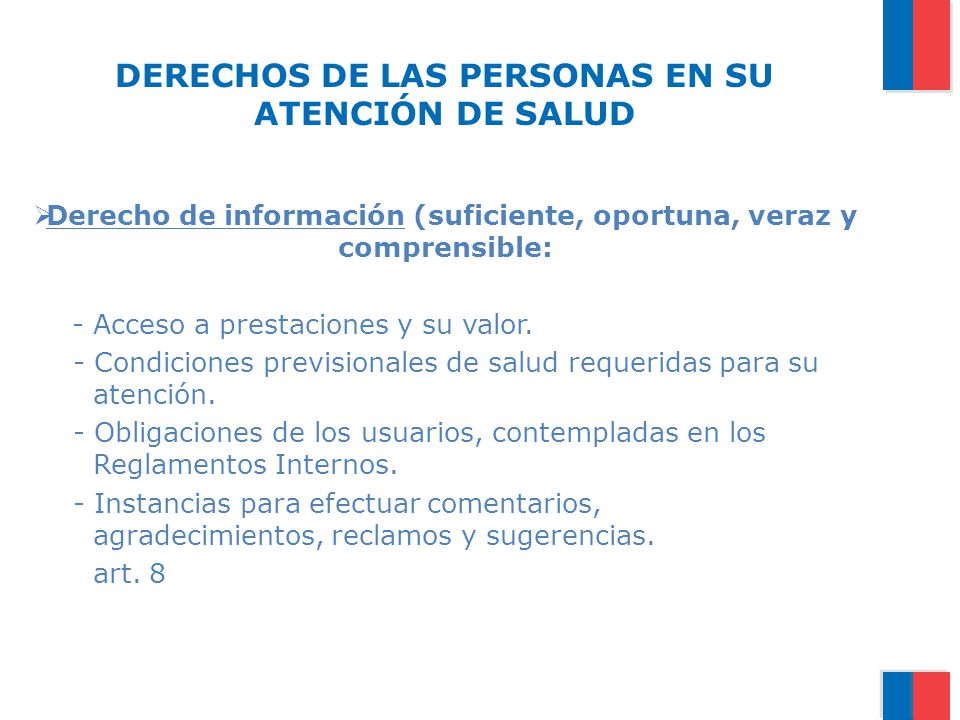 DERECHOS DE LAS PERSONAS EN SU ATENCIÓN DE SALUD