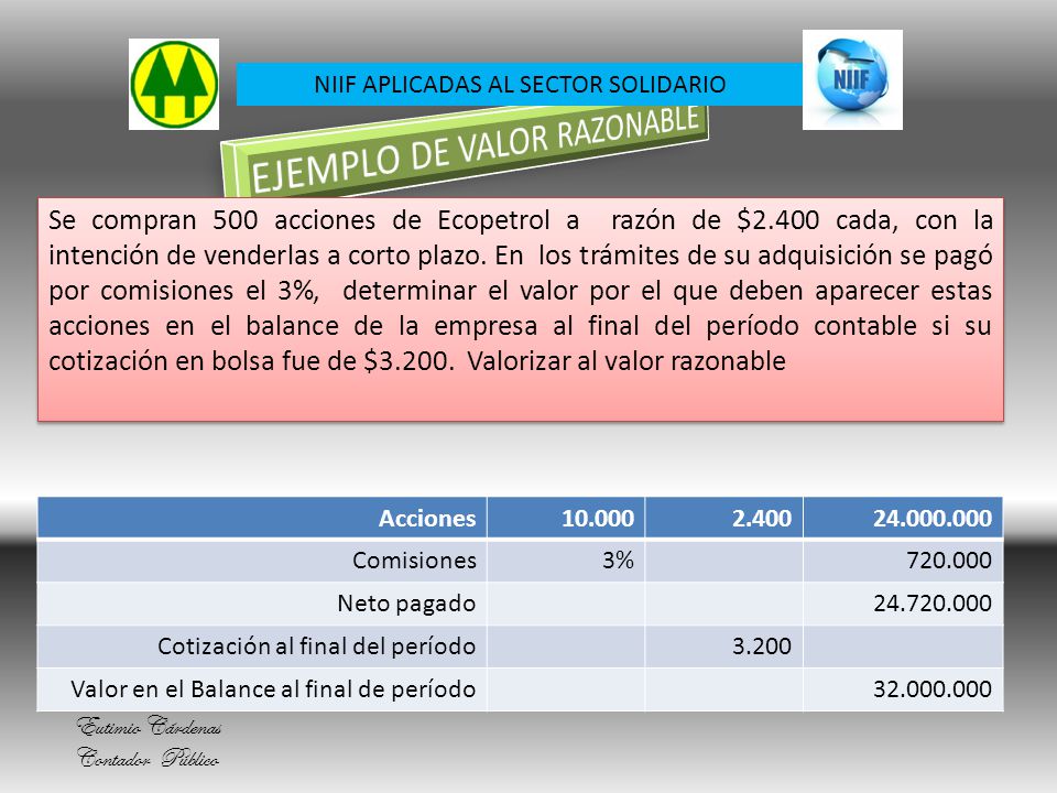 NIIF APLICADAS AL SECTOR SOLIDARIO