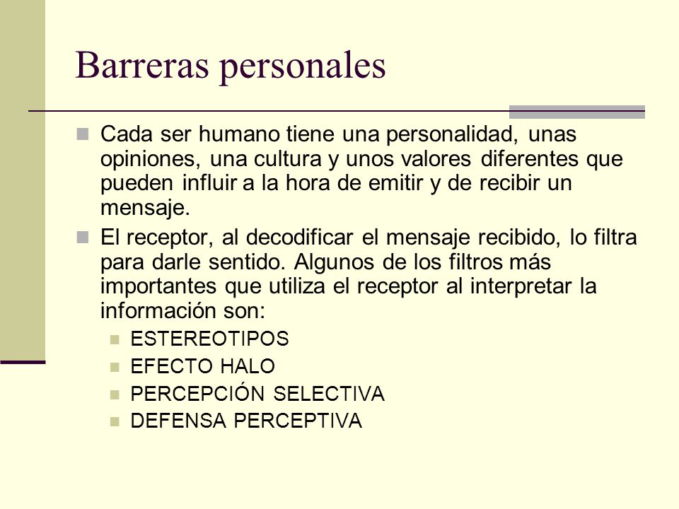 Barreras personales