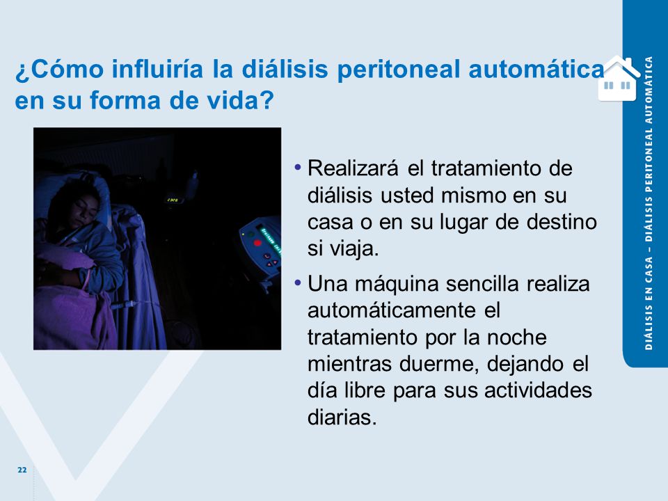 ¿Cómo influiría la diálisis peritoneal automática en su forma de vida