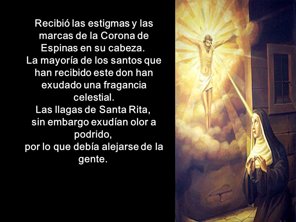 Recibió las estigmas y las marcas de la Corona de Espinas en su cabeza