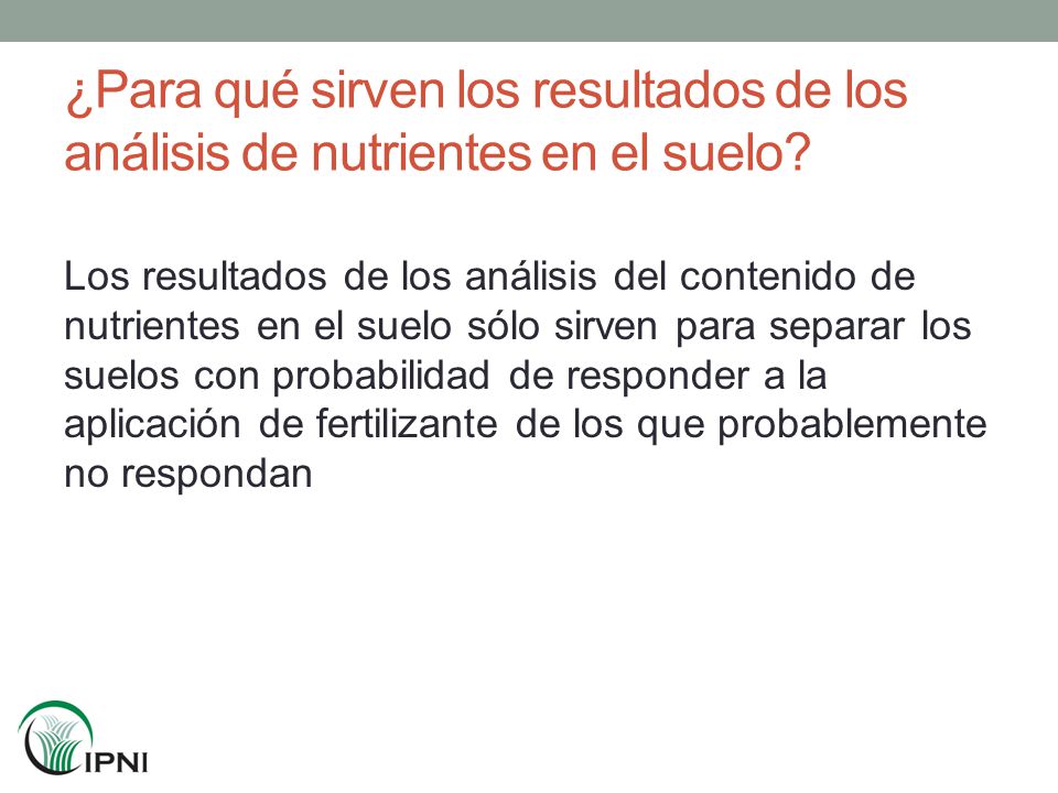 ¿Para qué sirven los resultados de los análisis de nutrientes en el suelo