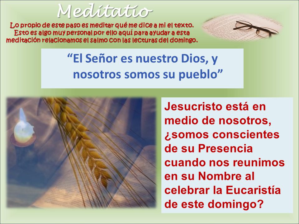 El Señor es nuestro Dios, y nosotros somos su pueblo