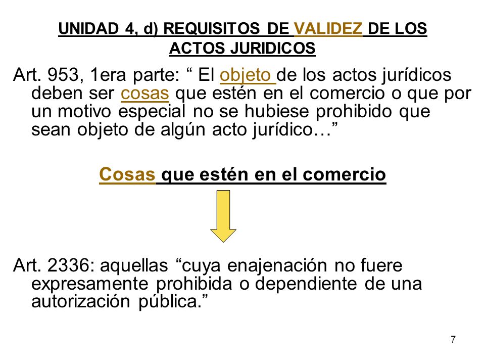 UNIDAD 4, d) REQUISITOS DE VALIDEZ DE LOS ACTOS JURIDICOS