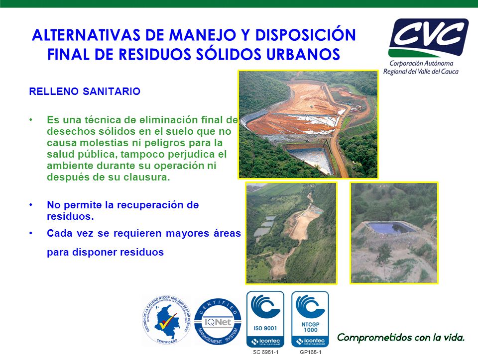 ALTERNATIVAS DE MANEJO Y DISPOSICIÓN FINAL DE RESIDUOS SÓLIDOS URBANOS