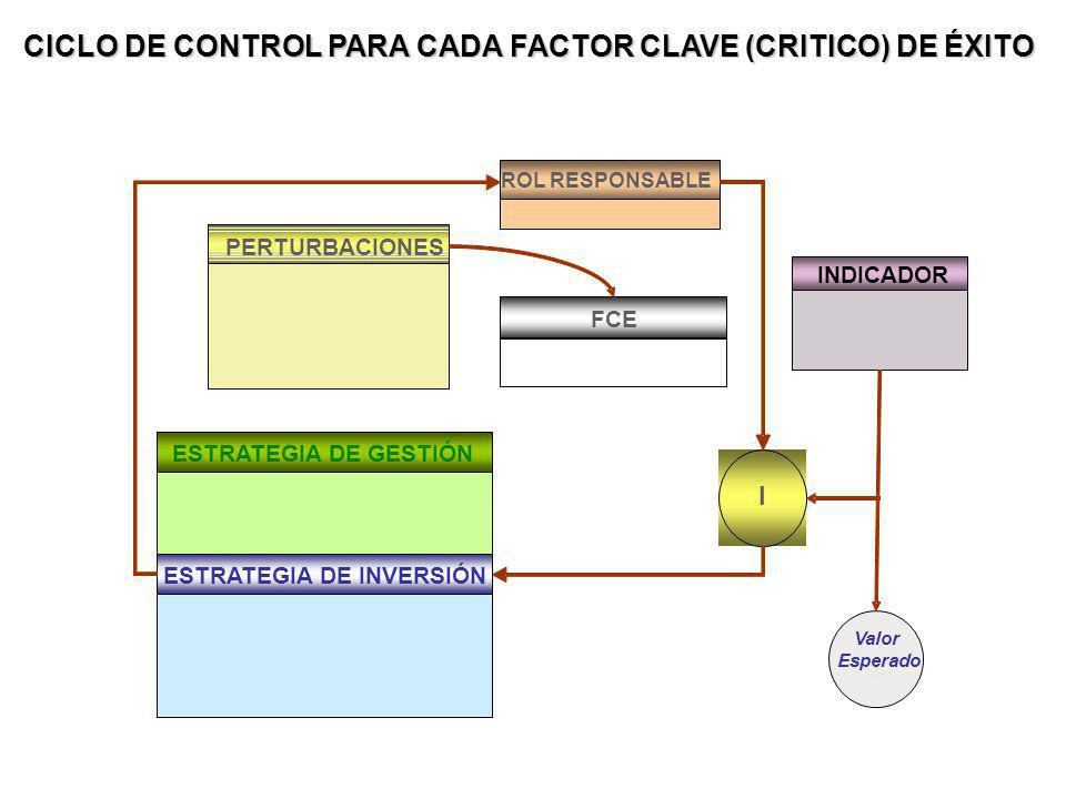 CICLO DE CONTROL PARA CADA FACTOR CLAVE (CRITICO) DE ÉXITO