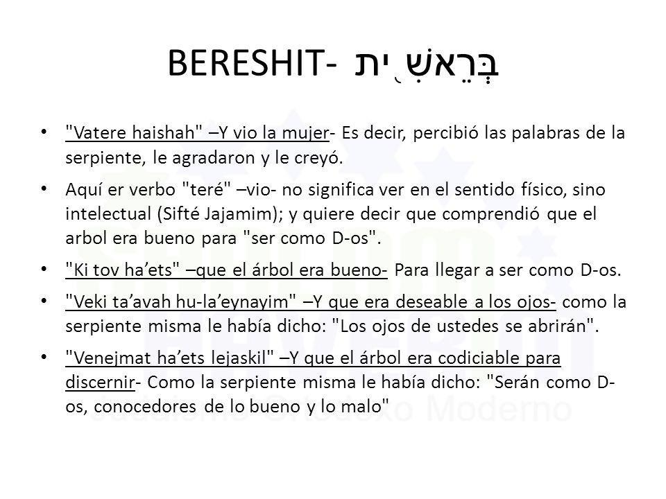 BERESHIT- בְּרֵאשִׁ֖ית