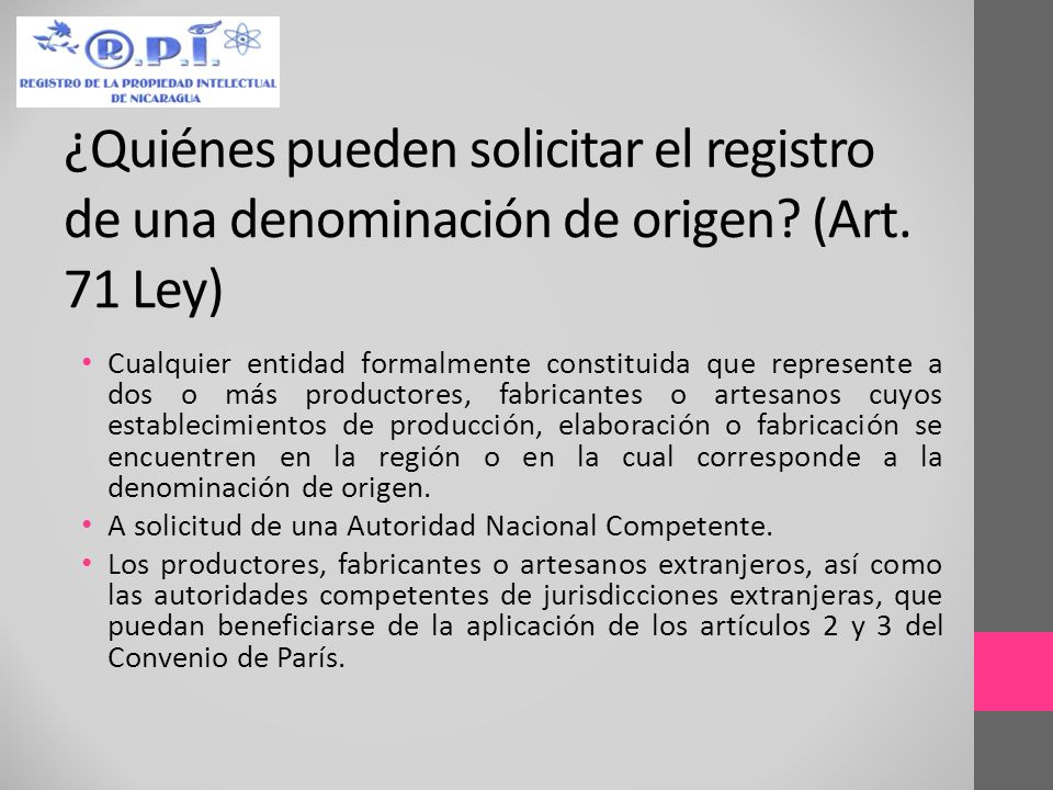 ¿Quiénes pueden solicitar el registro de una denominación de origen