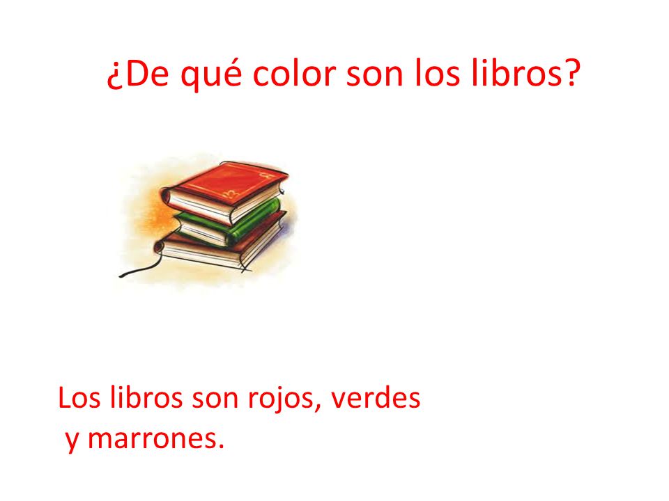 ¿De qué color son los libros