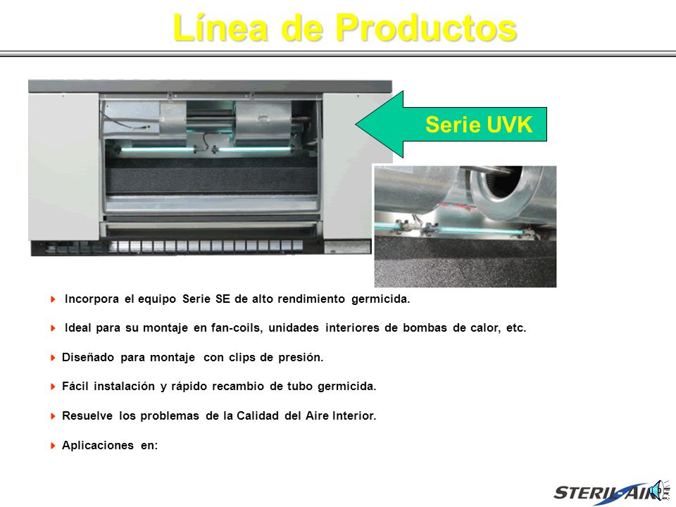 Línea de Productos Serie UVK