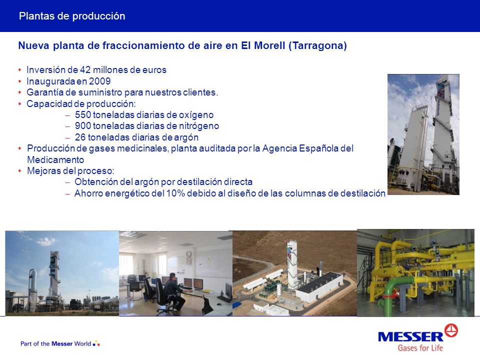 Nueva planta de fraccionamiento de aire en El Morell (Tarragona)