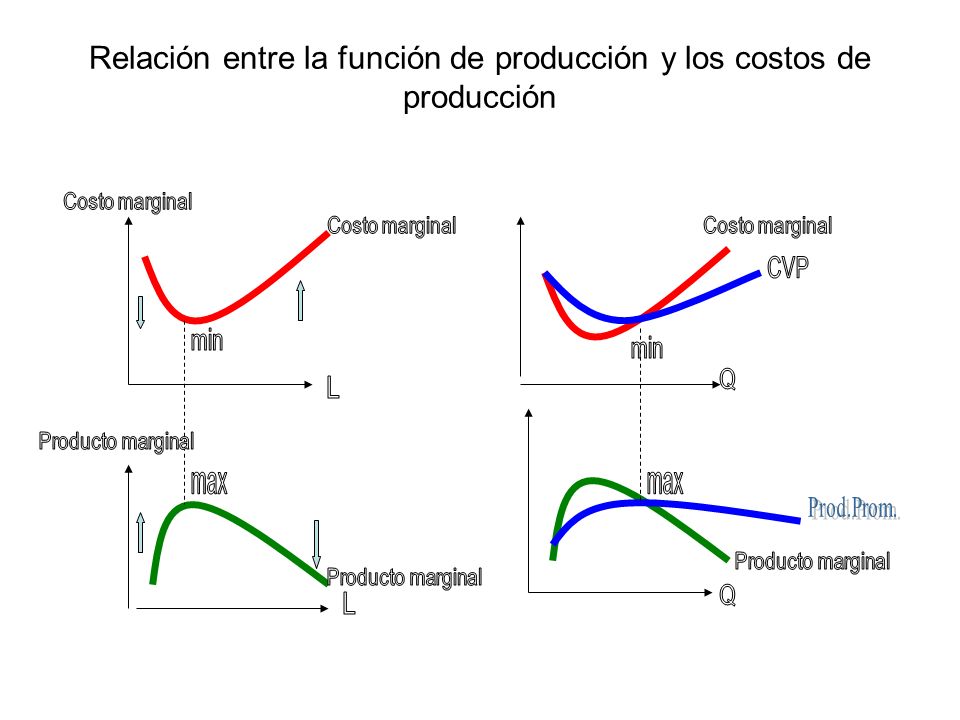 Relación entre la función de producción y los costos de producción