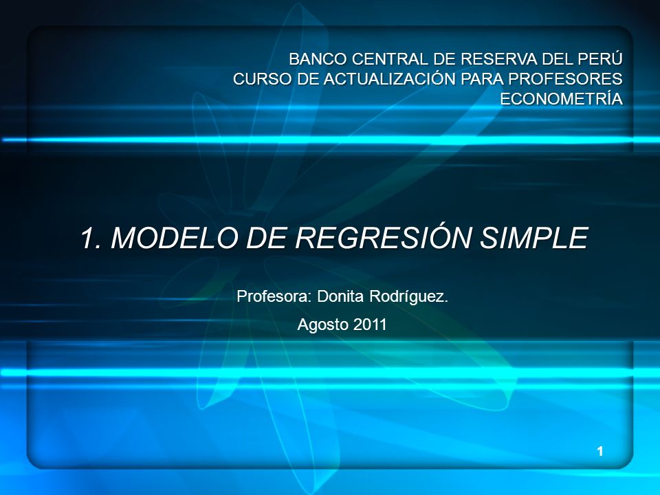 1. MODELO DE REGRESIÓN SIMPLE