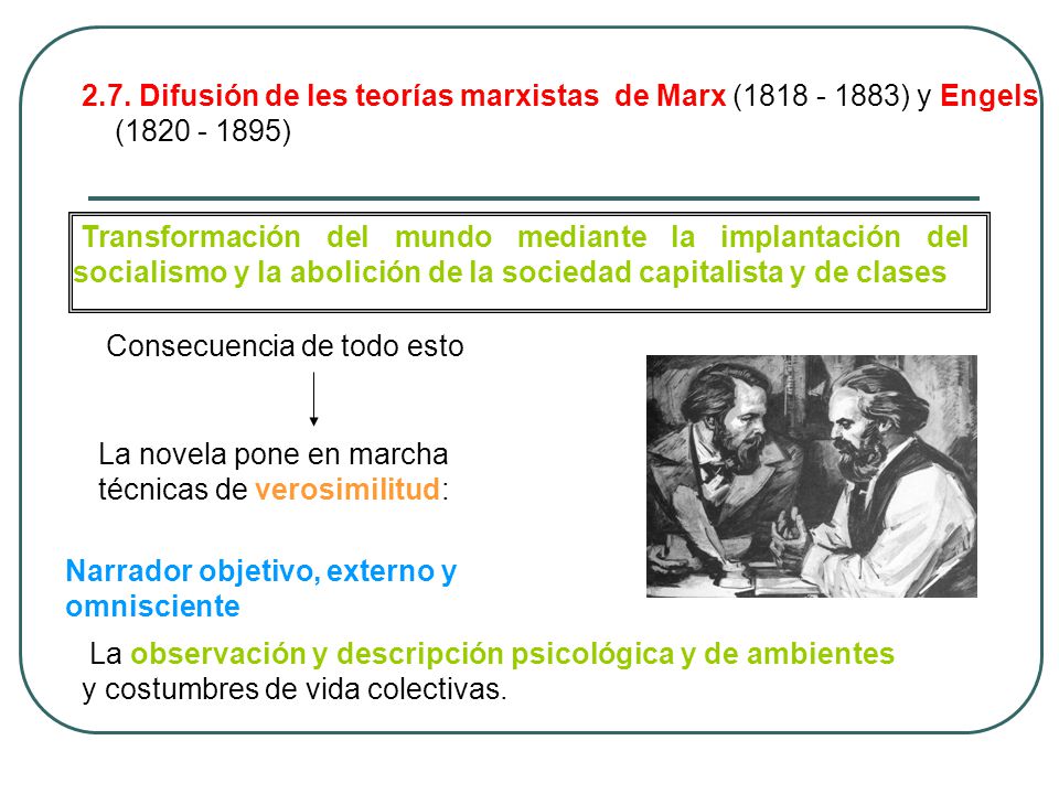 2.7. Difusión de les teorías marxistas de Marx ( ) y Engels