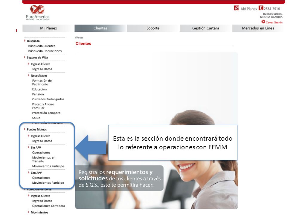 Esta es la sección donde encontrará todo lo referente a operaciones con FFMM