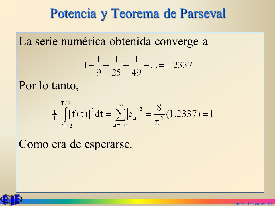 Potencia y Teorema de Parseval