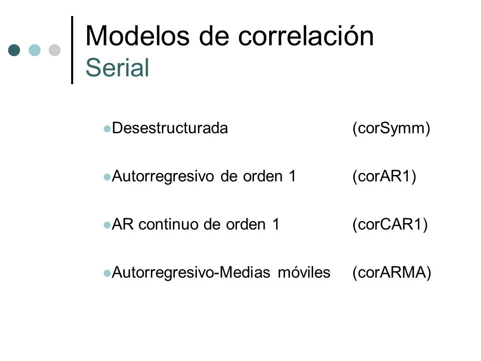 Modelos de correlación Serial
