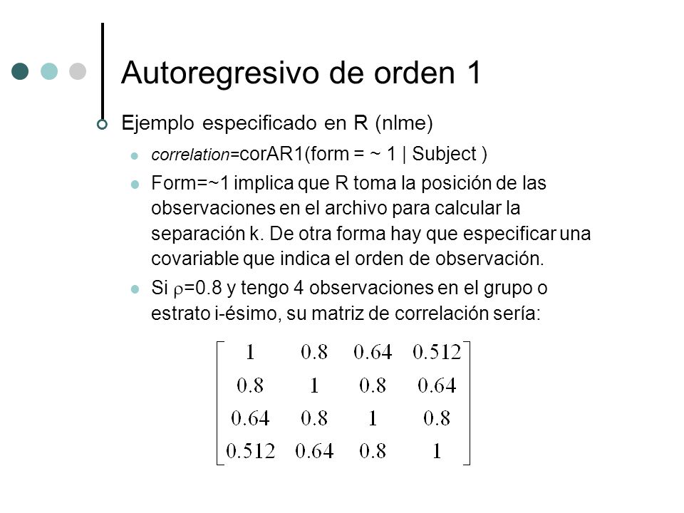 Autoregresivo de orden 1