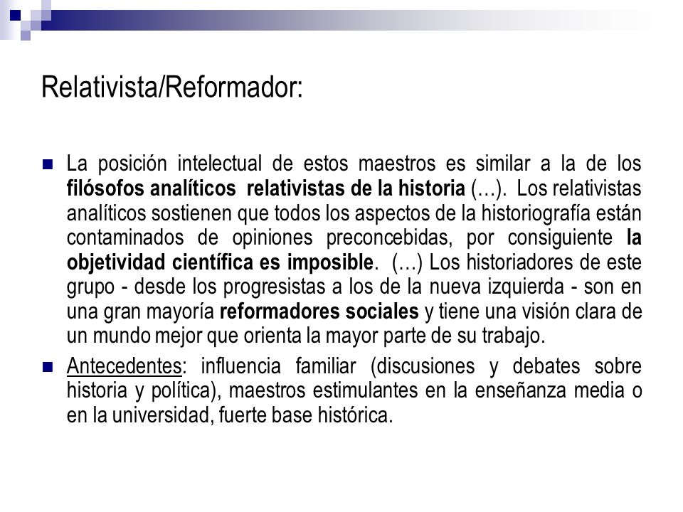 Relativista/Reformador: