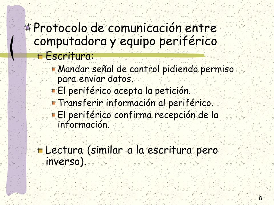 Protocolo de comunicación entre computadora y equipo periférico