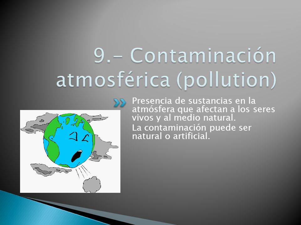 9.- Contaminación atmosférica (pollution)