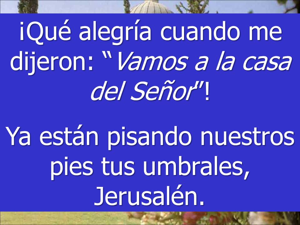 ¡Qué alegría cuando me dijeron: Vamos a la casa del Señor !