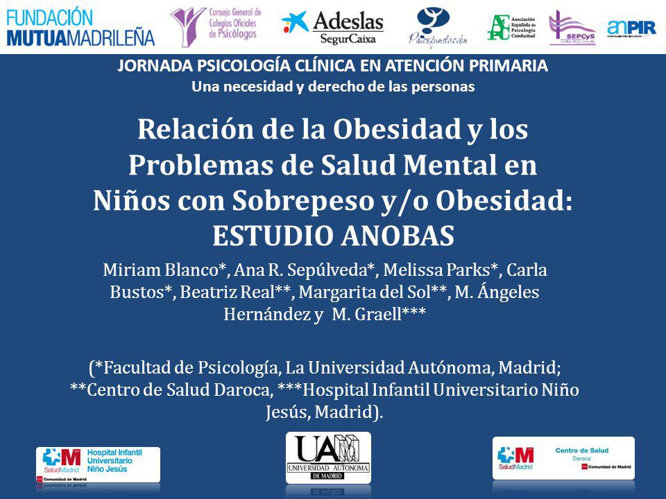 Relación de la Obesidad y los Problemas de Salud Mental en Niños con Sobrepeso y/o Obesidad: ESTUDIO ANOBAS