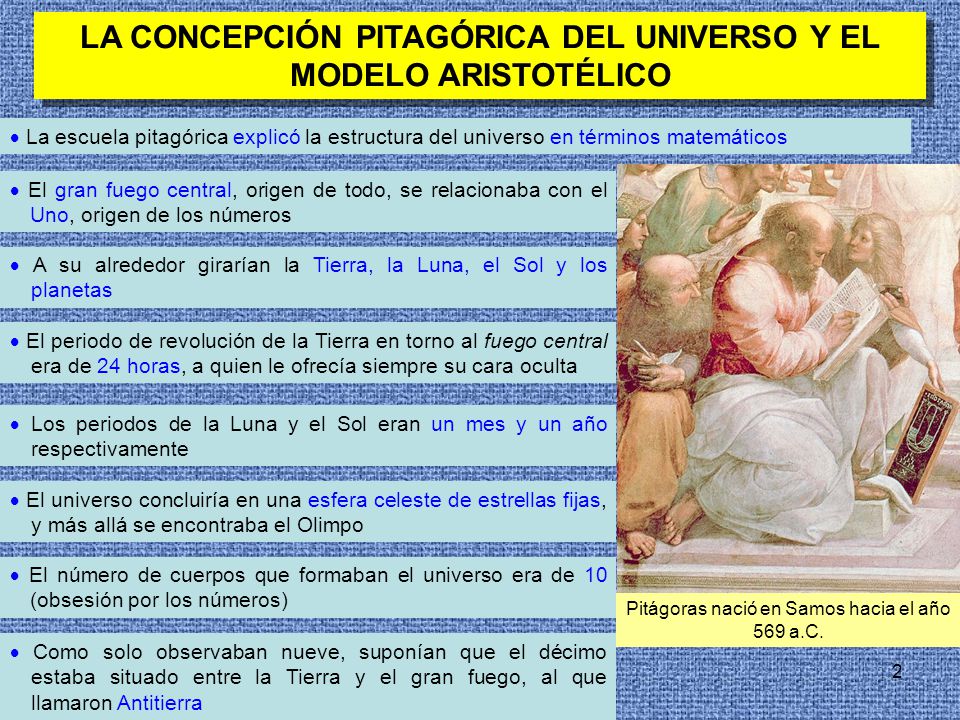 LA CONCEPCIÓN PITAGÓRICA DEL UNIVERSO Y EL MODELO ARISTOTÉLICO