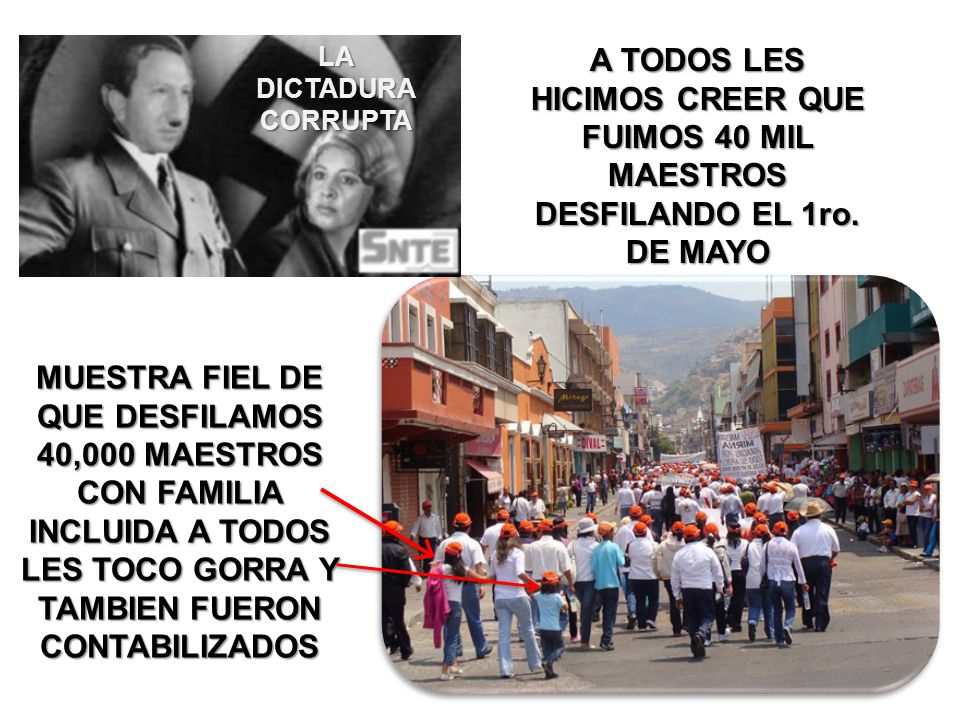 MUESTRA FIEL DE QUE DESFILAMOS 40,000 MAESTROS CON FAMILIA INCLUIDA A TODOS LES TOCO GORRA Y TAMBIEN FUERON CONTABILIZADOS