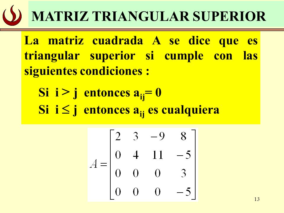 MATRIZ TRIANGULAR SUPERIOR