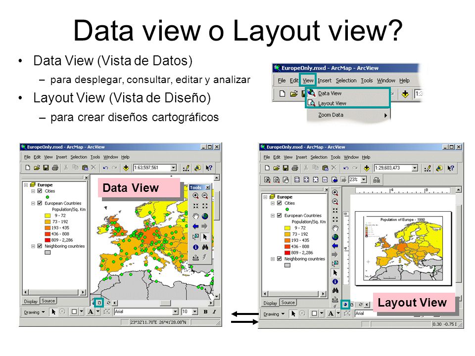 Data view o Layout view Data View (Vista de Datos)